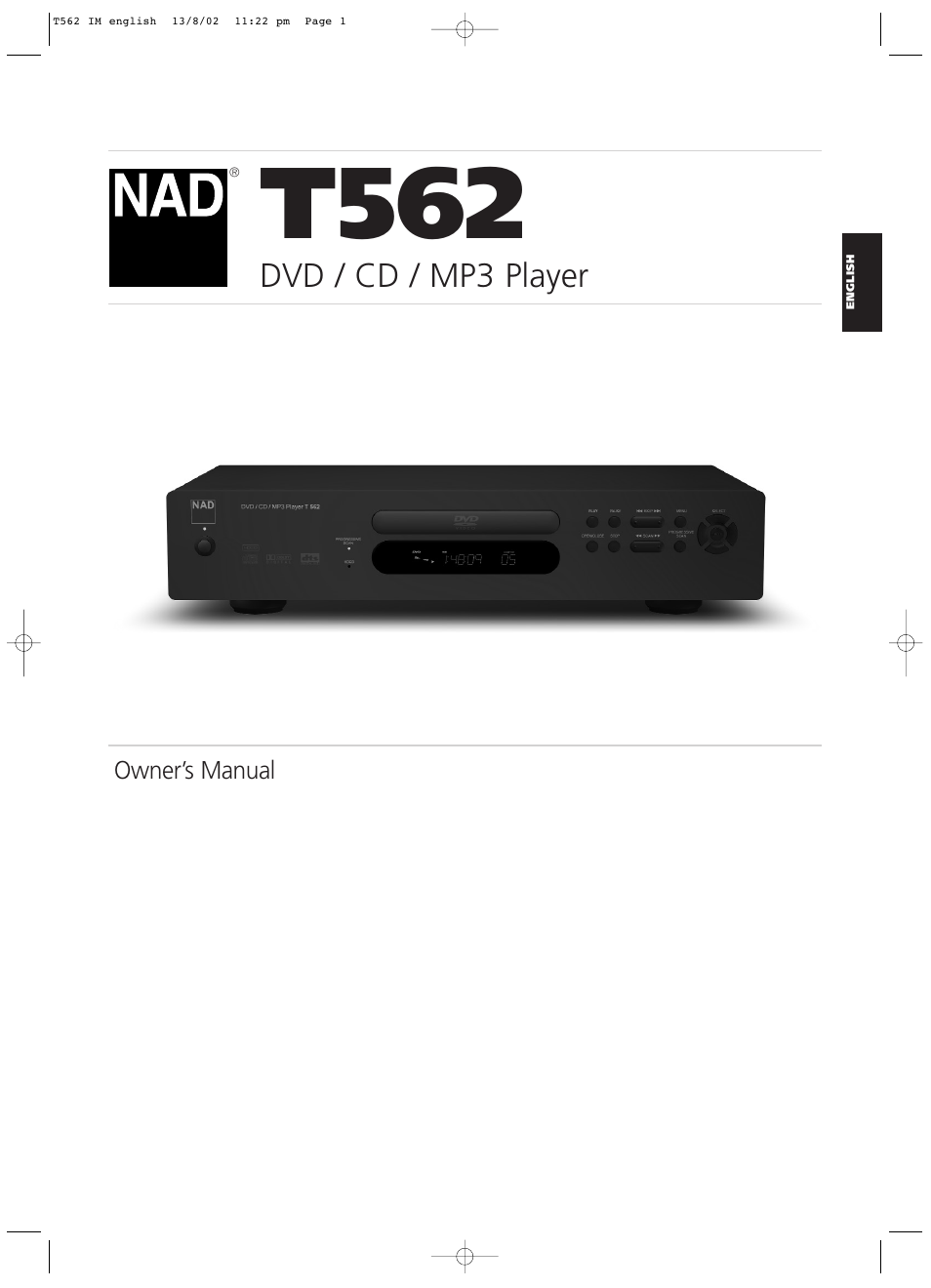 NAD T562 User Manual | 34 pages