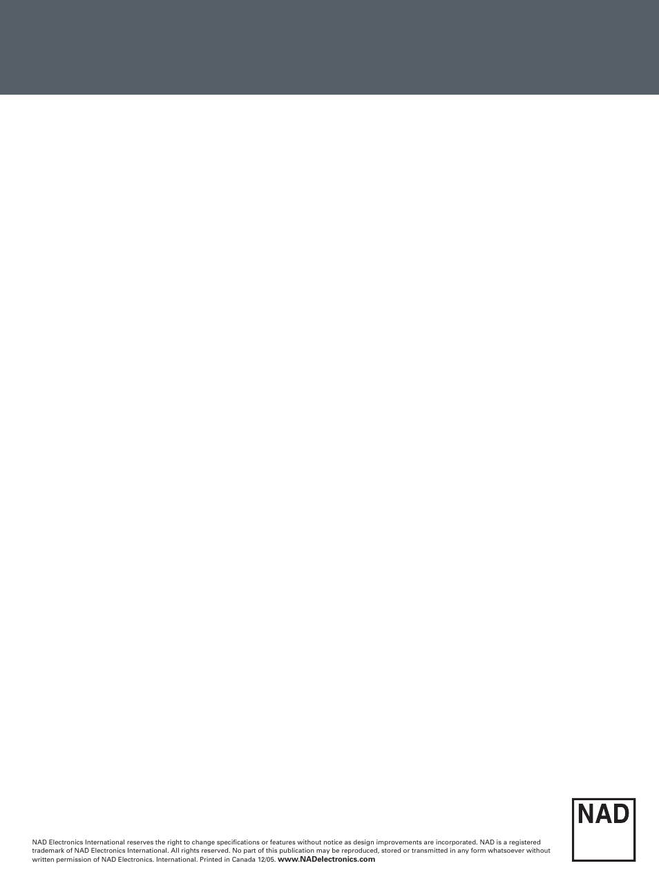 NAD M5 User Manual | Page 4 / 4