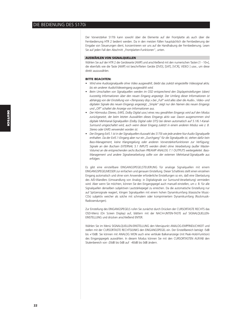 Die bedienung des s170i | NAD S170iAV User Manual | Page 104 / 164