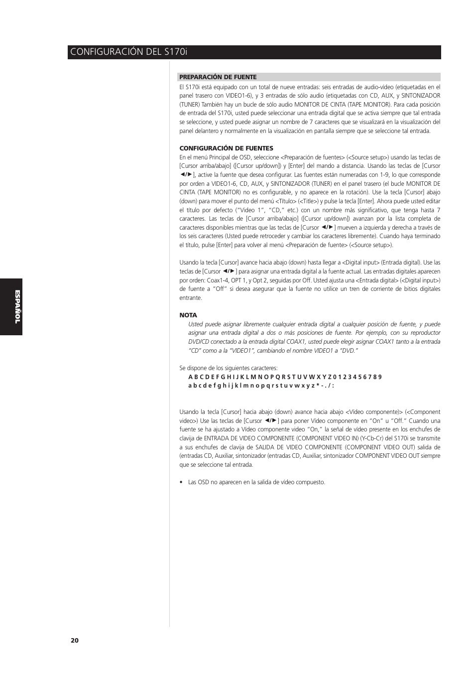 Configuración del s170i | NAD S170iAV User Manual | Page 142 / 164