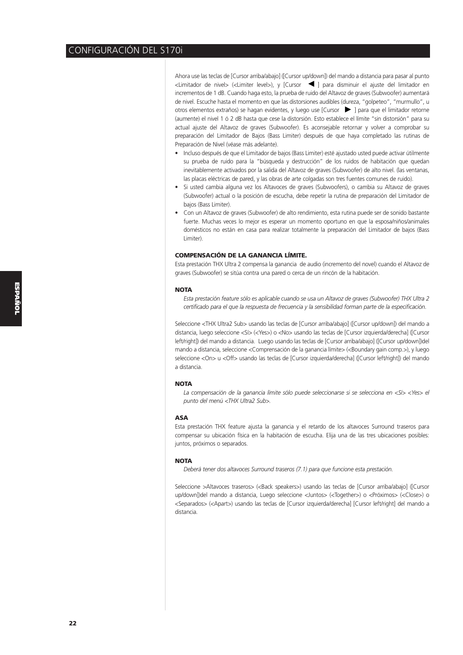 Configuración del s170i | NAD S170iAV User Manual | Page 144 / 164