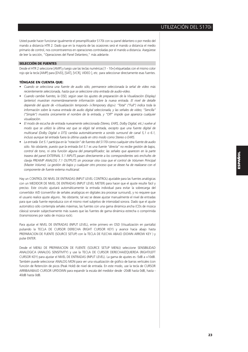 Utilización del s170i | NAD S170iAV User Manual | Page 145 / 164