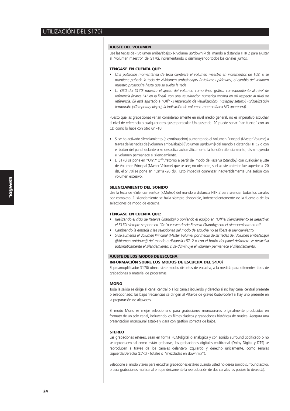 Utilización del s170i | NAD S170iAV User Manual | Page 146 / 164