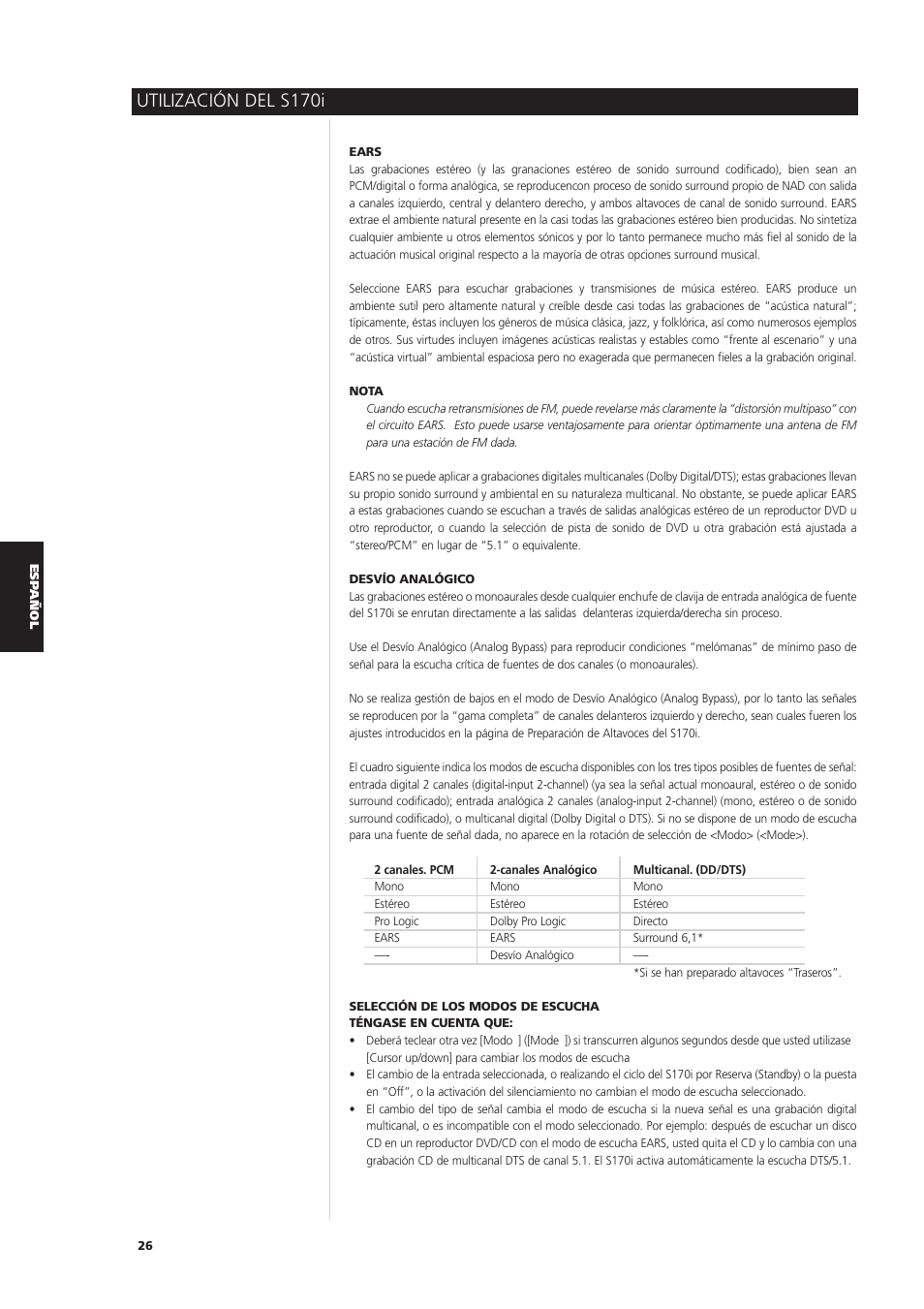 Utilización del s170i | NAD S170iAV User Manual | Page 148 / 164