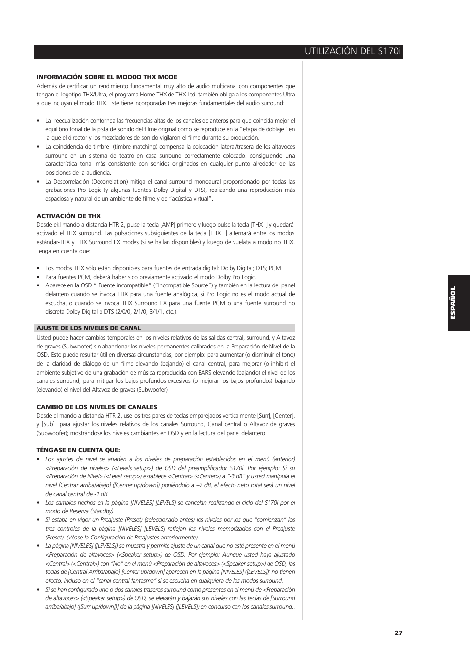 Utilización del s170i | NAD S170iAV User Manual | Page 149 / 164