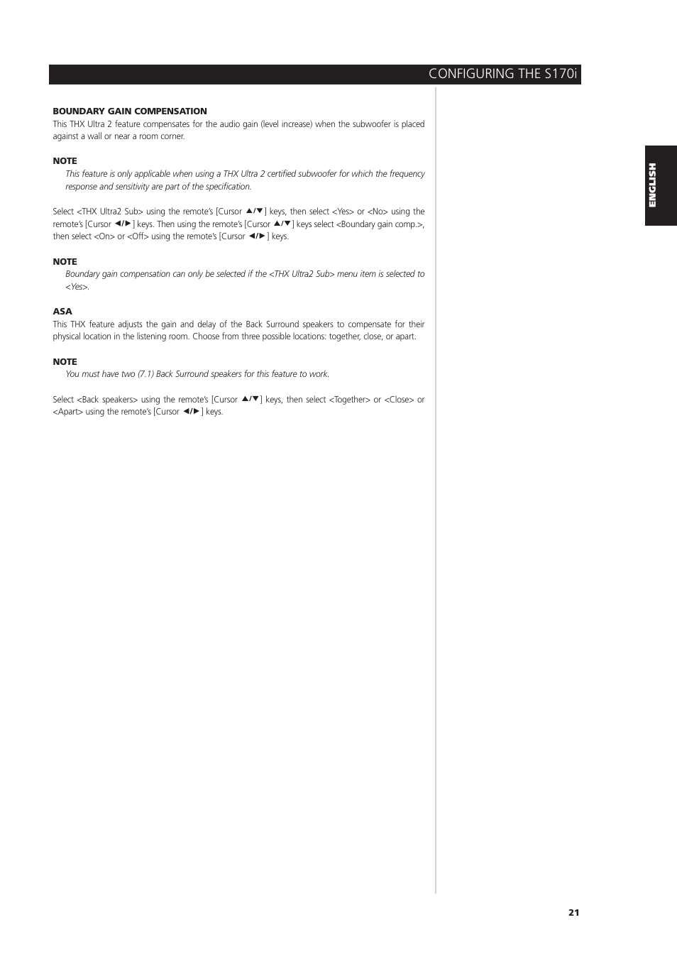 Configuring the s170i | NAD S170iAV User Manual | Page 21 / 164
