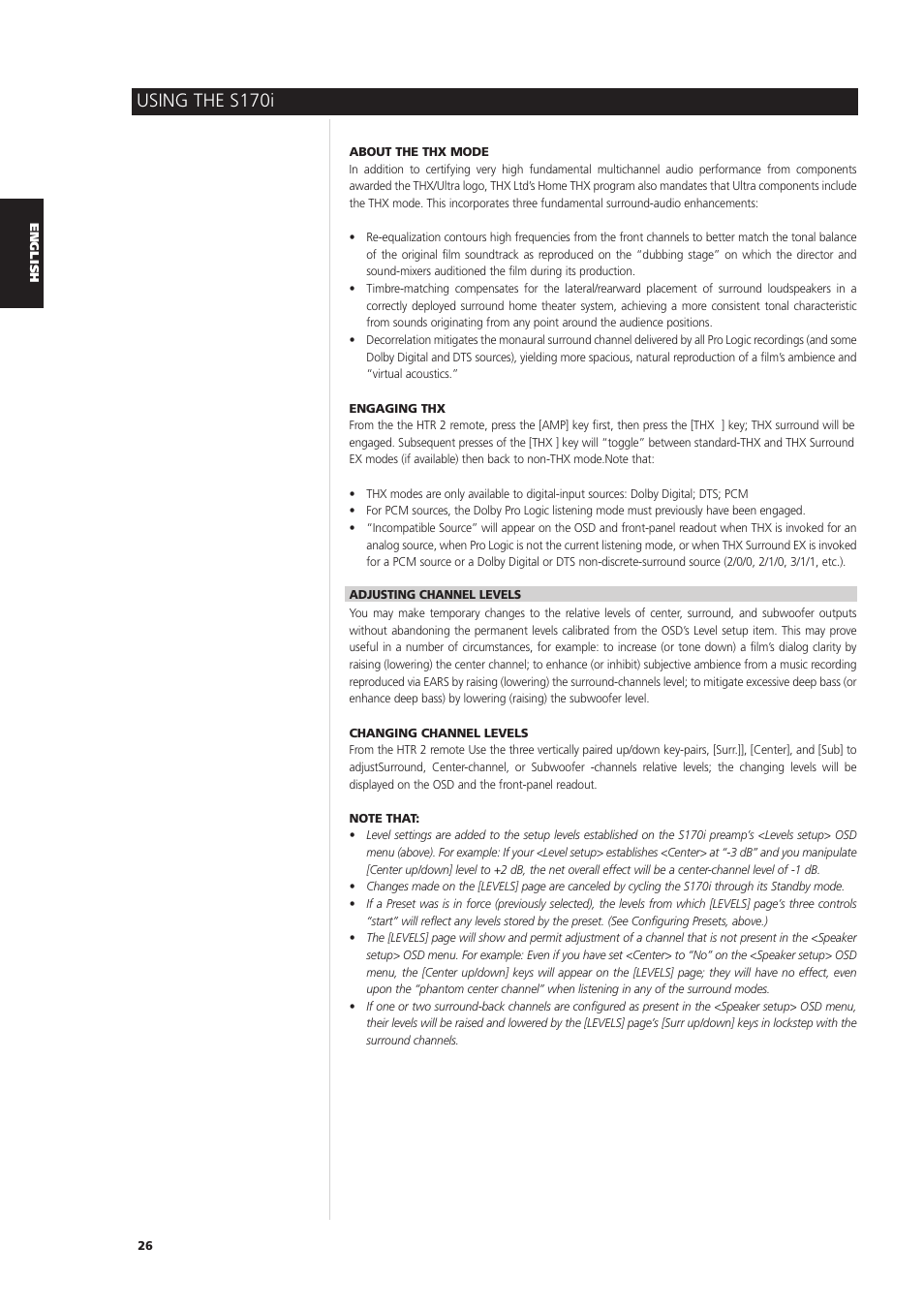 Using the s170i | NAD S170iAV User Manual | Page 26 / 164