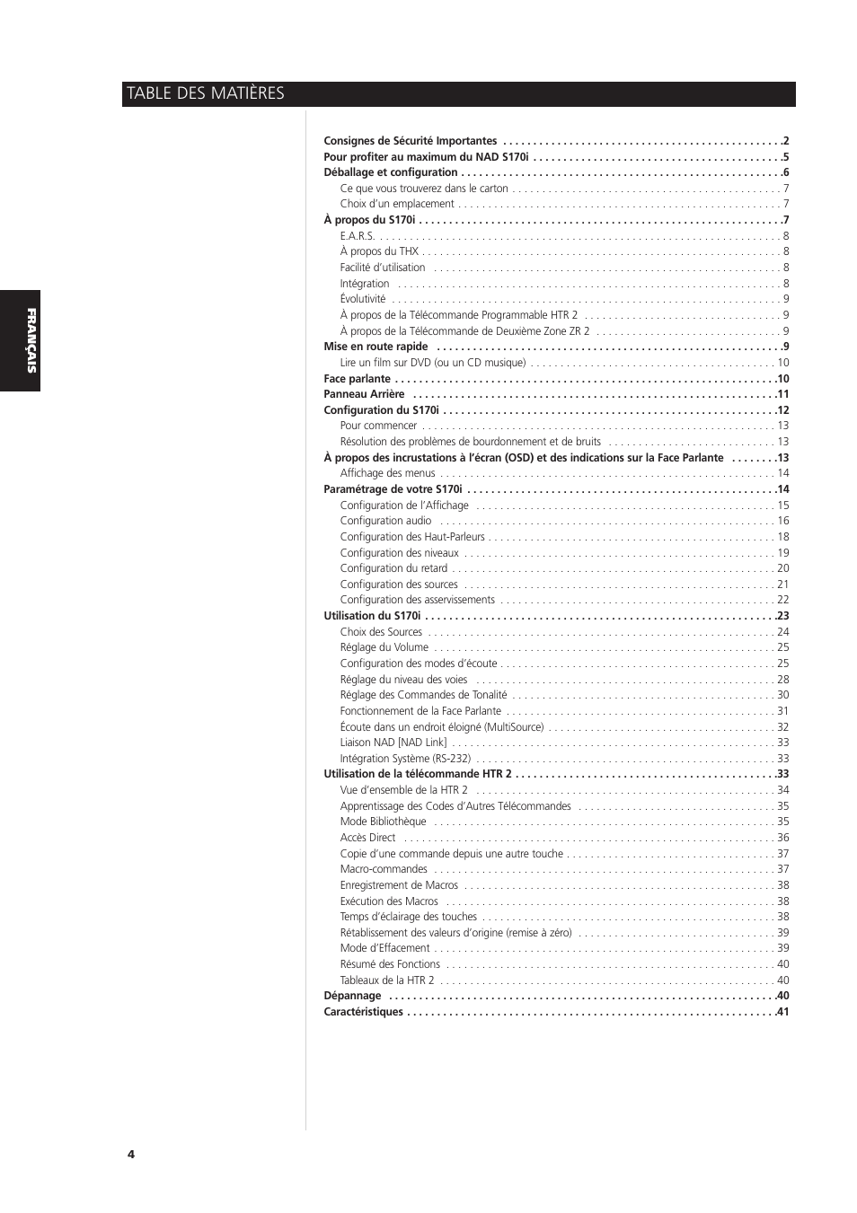 NAD S170iAV User Manual | Page 44 / 164