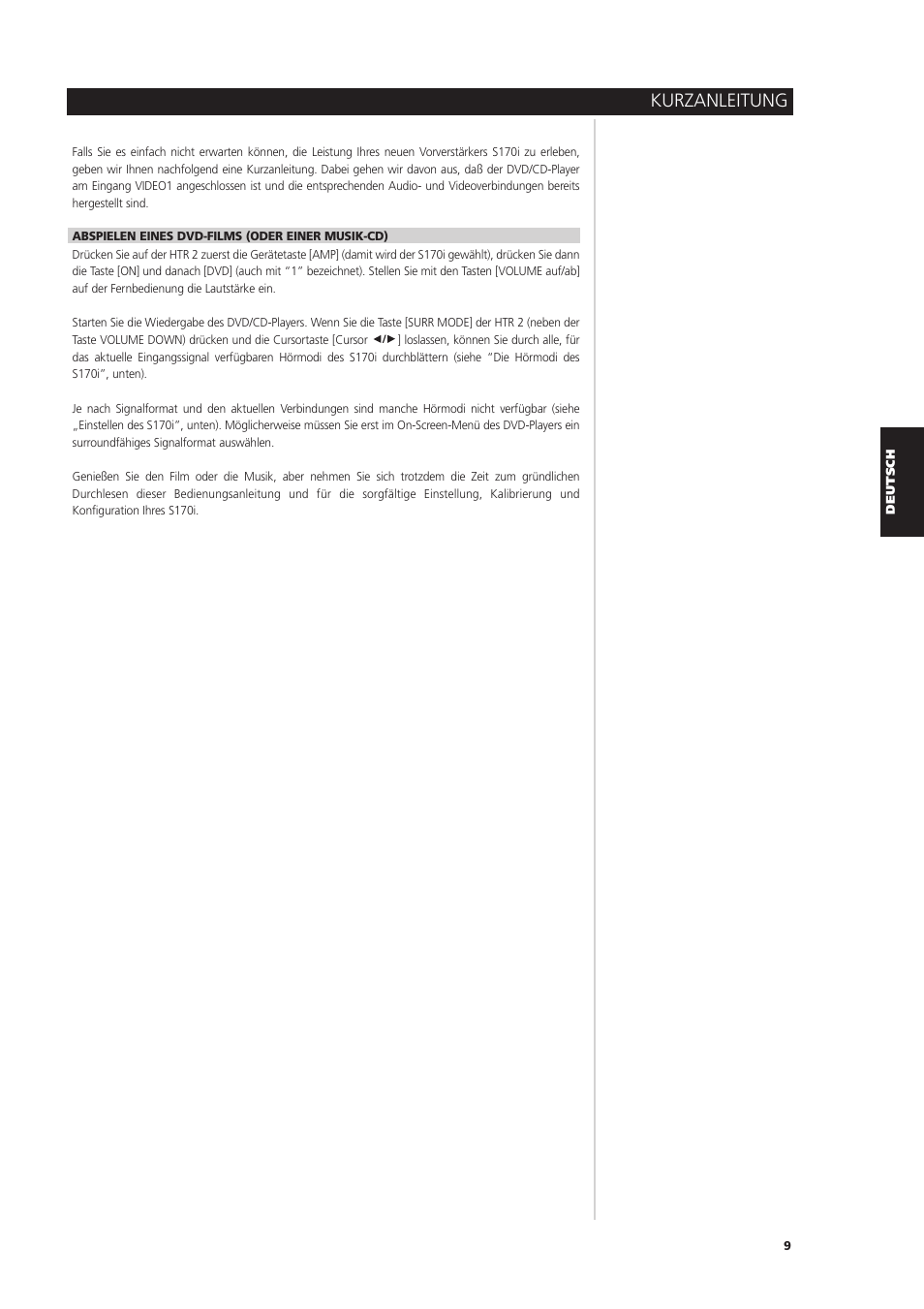 Kurzanleitung | NAD S170iAV User Manual | Page 91 / 164