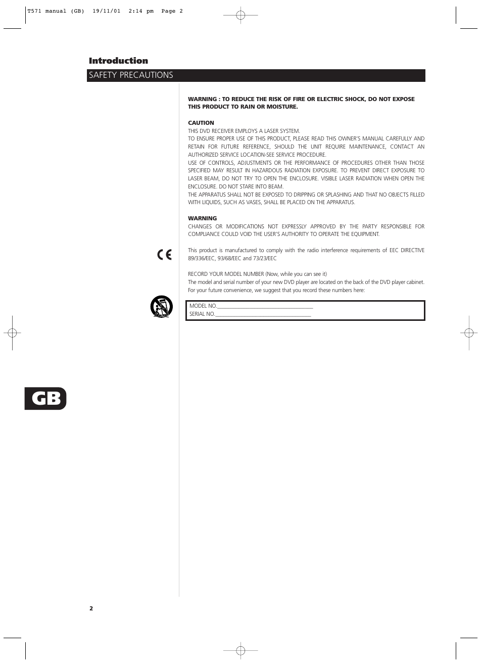NAD T571 User Manual | Page 2 / 44