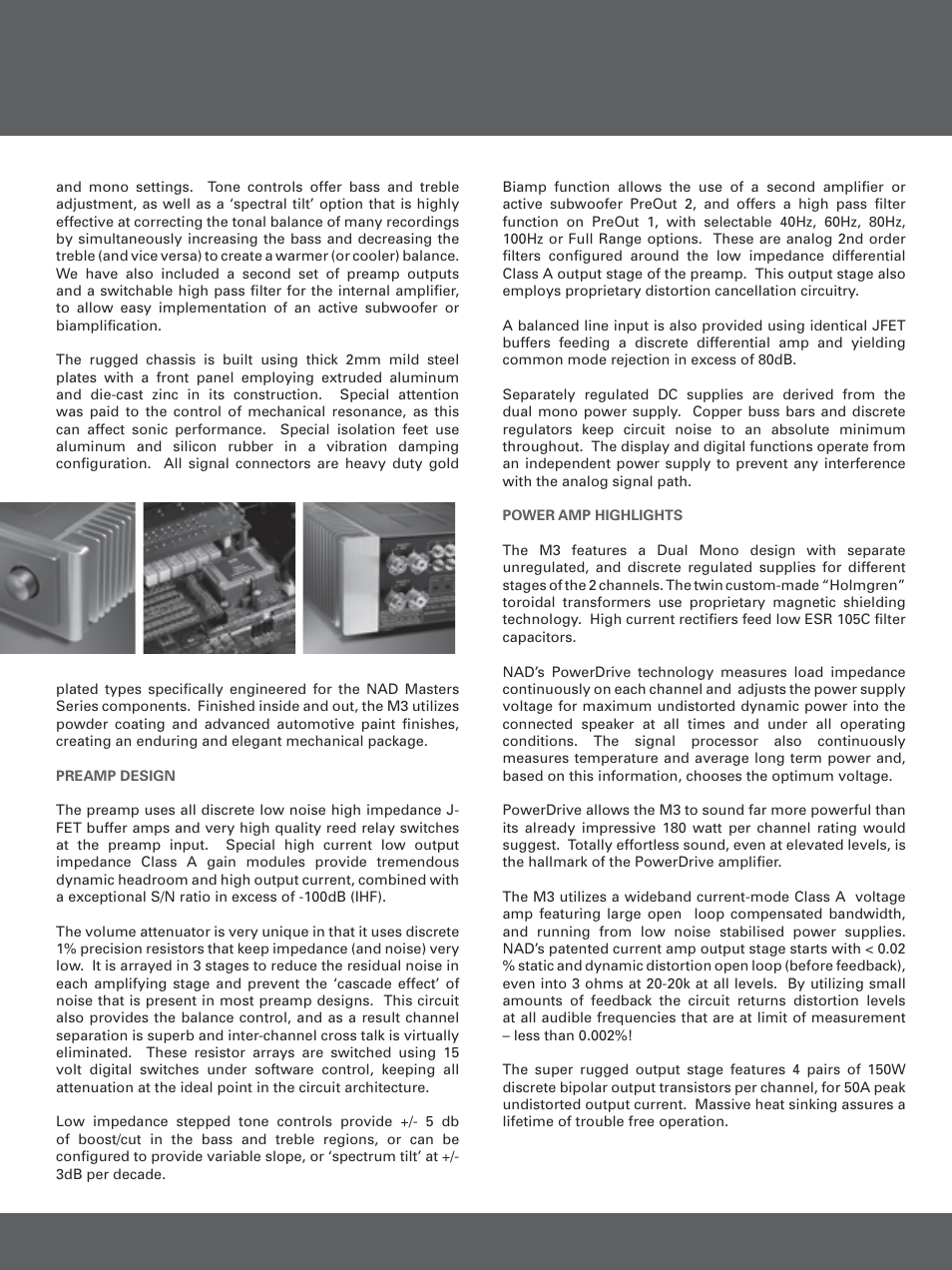 NAD Masters Series M3 User Manual | Page 2 / 4