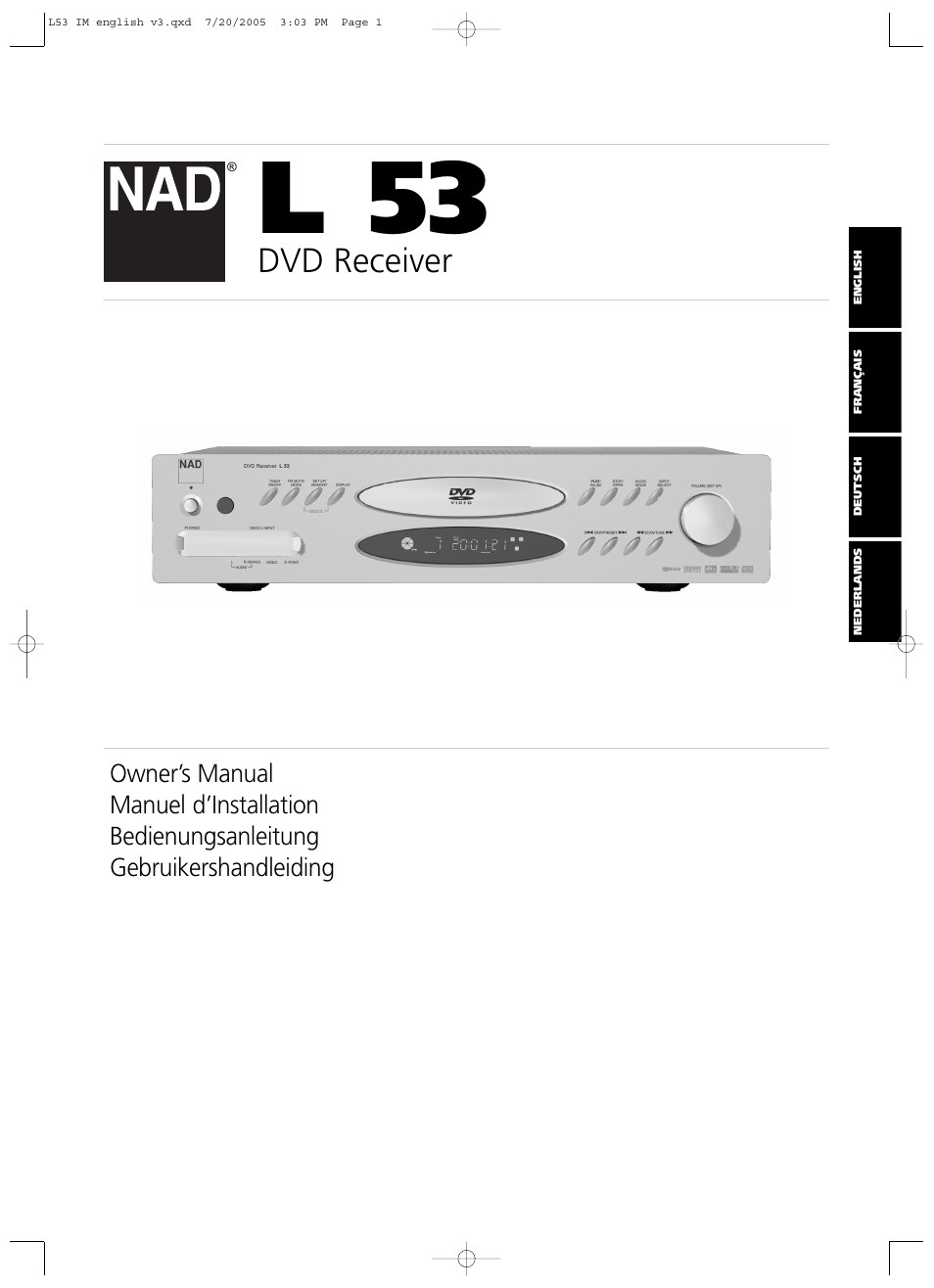 NAD L 53 User Manual | 32 pages