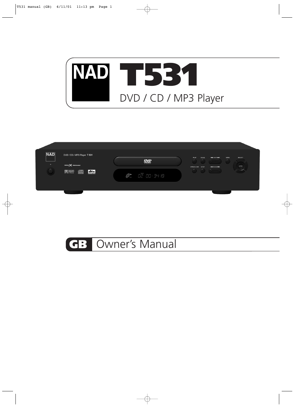 NAD T531 User Manual | 42 pages