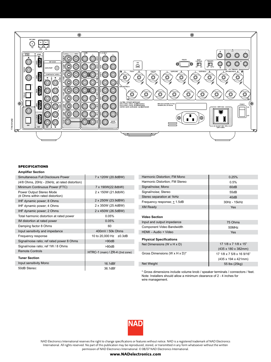 NAD T785 User Manual | Page 4 / 4
