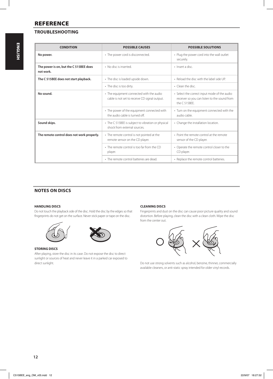 Reference | NAD C515BEE User Manual | Page 12 / 14