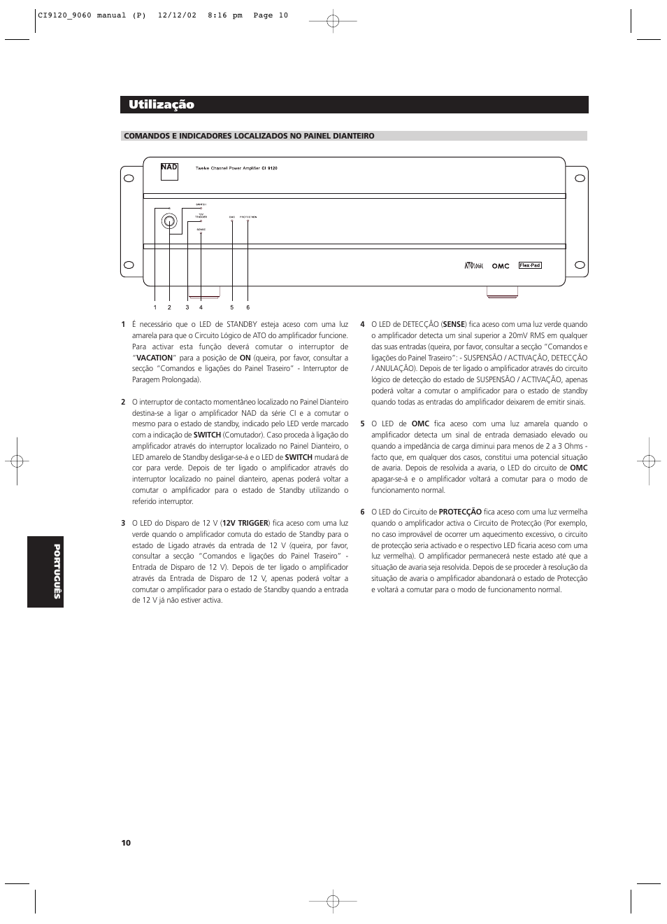 Utilização | NAD CI9060 User Manual | Page 100 / 146