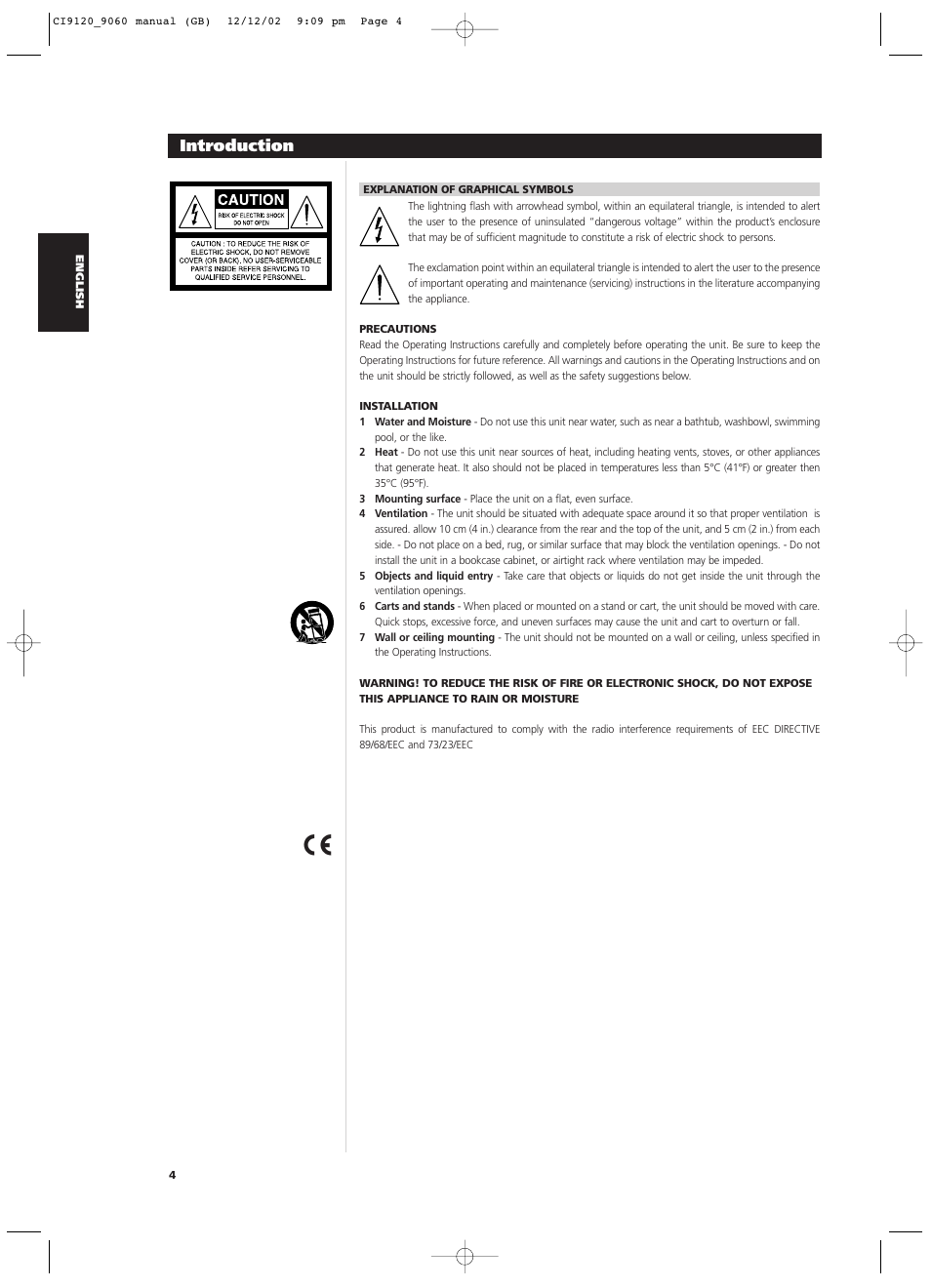 Introduction | NAD CI9060 User Manual | Page 4 / 146