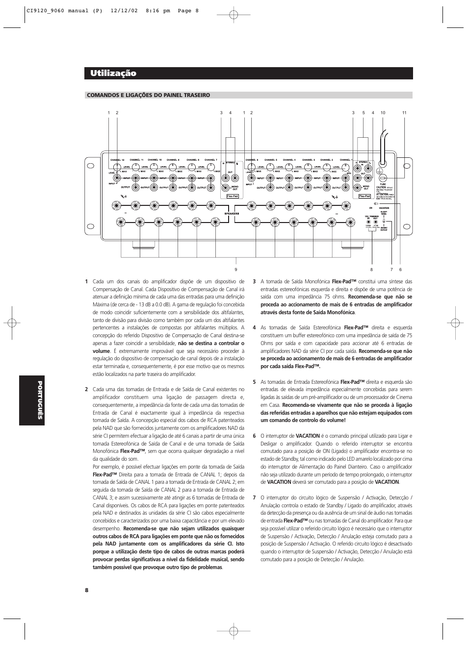 Utilização | NAD CI9060 User Manual | Page 98 / 146