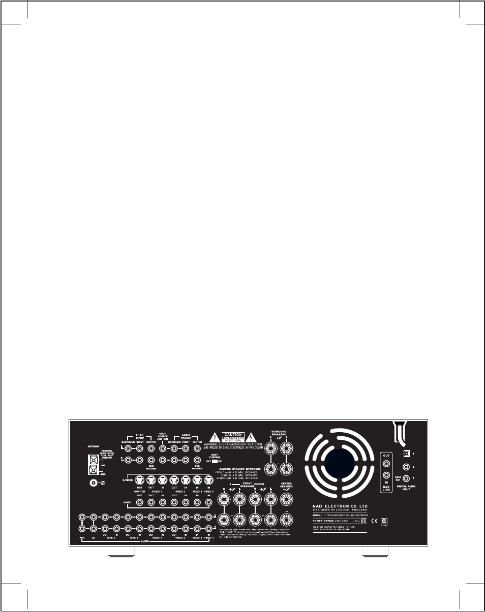 NAD Theater T750 User Manual | Page 2 / 2