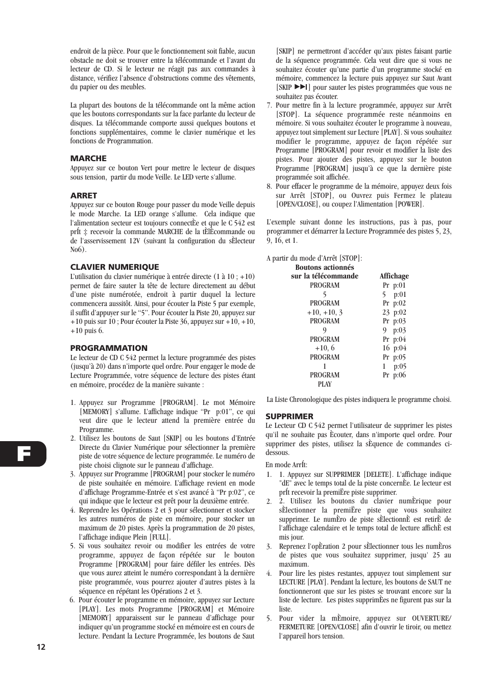 NAD C542 User Manual | Page 12 / 44