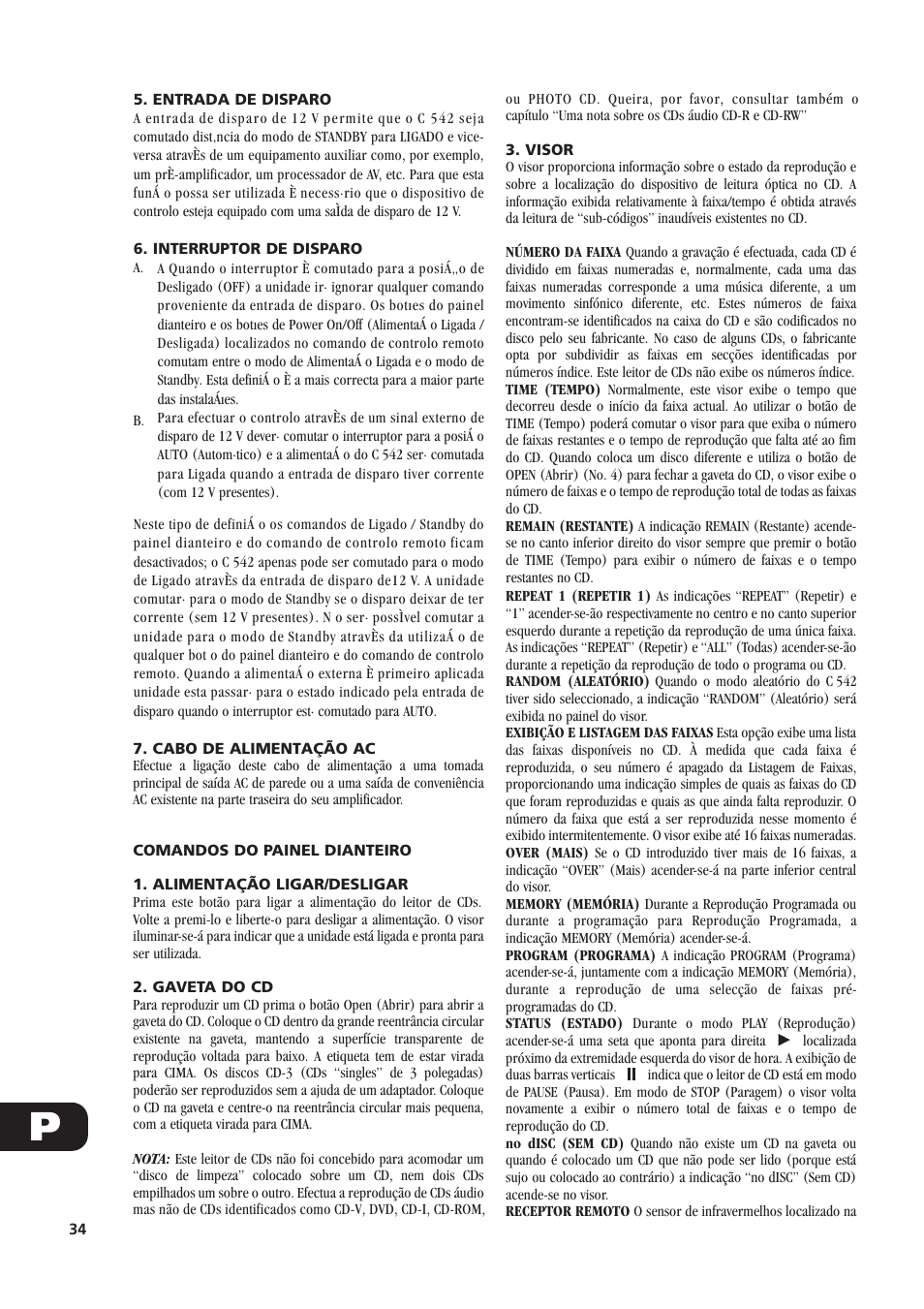 NAD C542 User Manual | Page 34 / 44