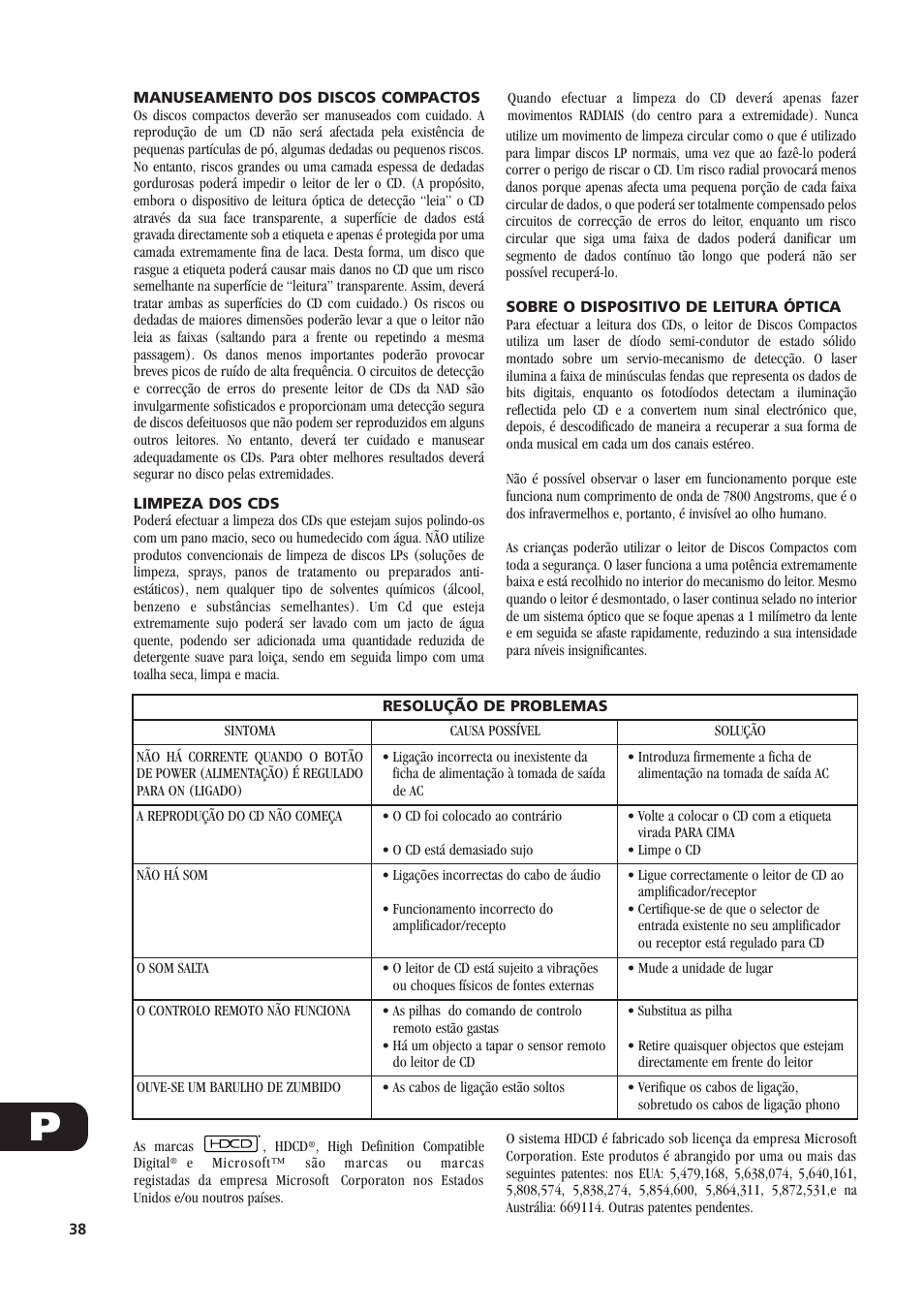 NAD C542 User Manual | Page 38 / 44