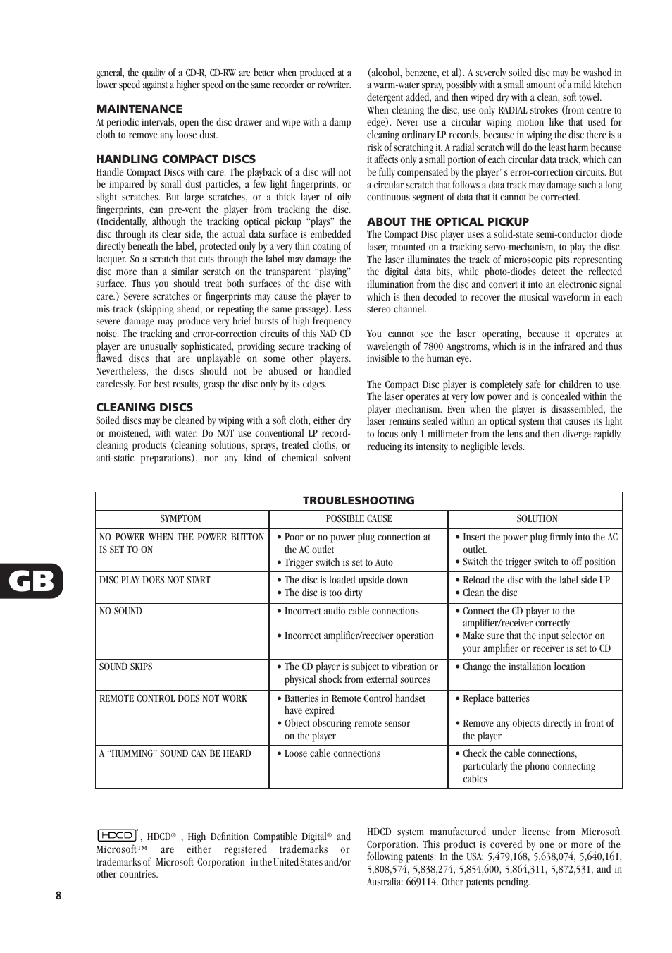 NAD C542 User Manual | Page 8 / 44