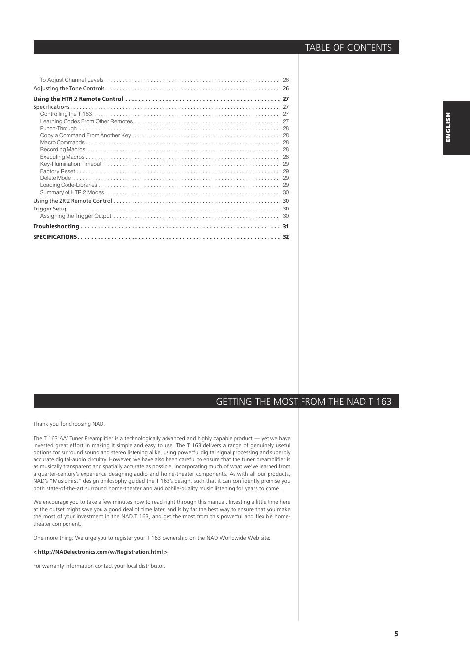 NAD 163AV User Manual | Page 5 / 33