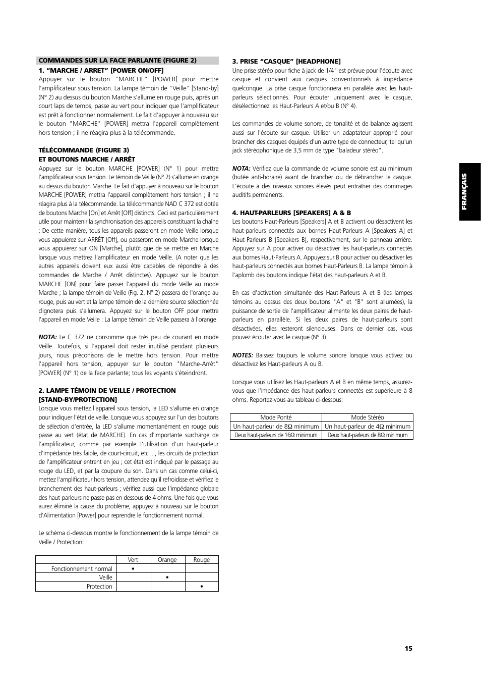 NAD C 372 User Manual | Page 15 / 68