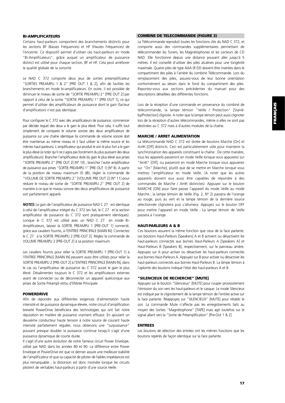 NAD C 372 User Manual | Page 17 / 68