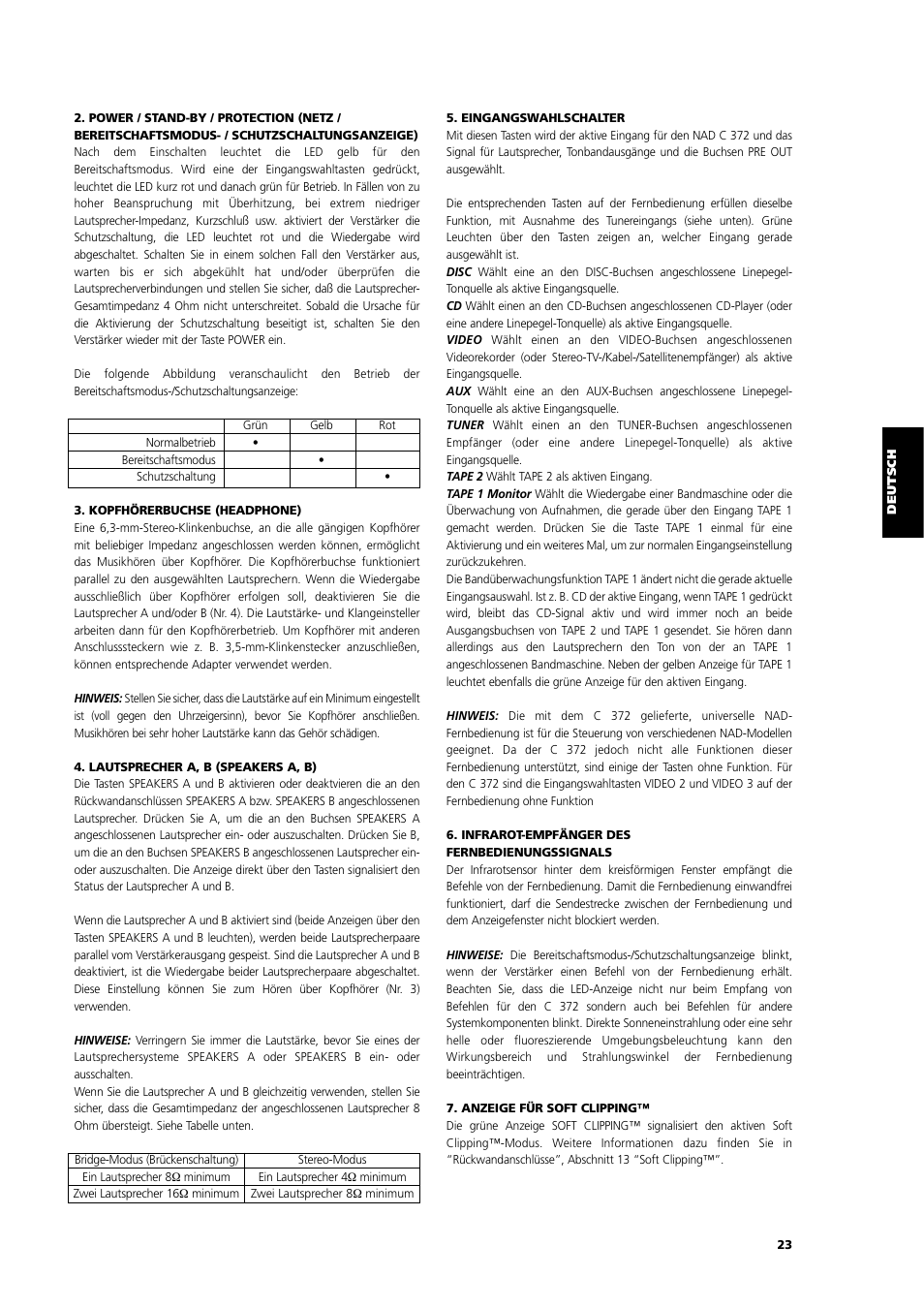 NAD C 372 User Manual | Page 23 / 68