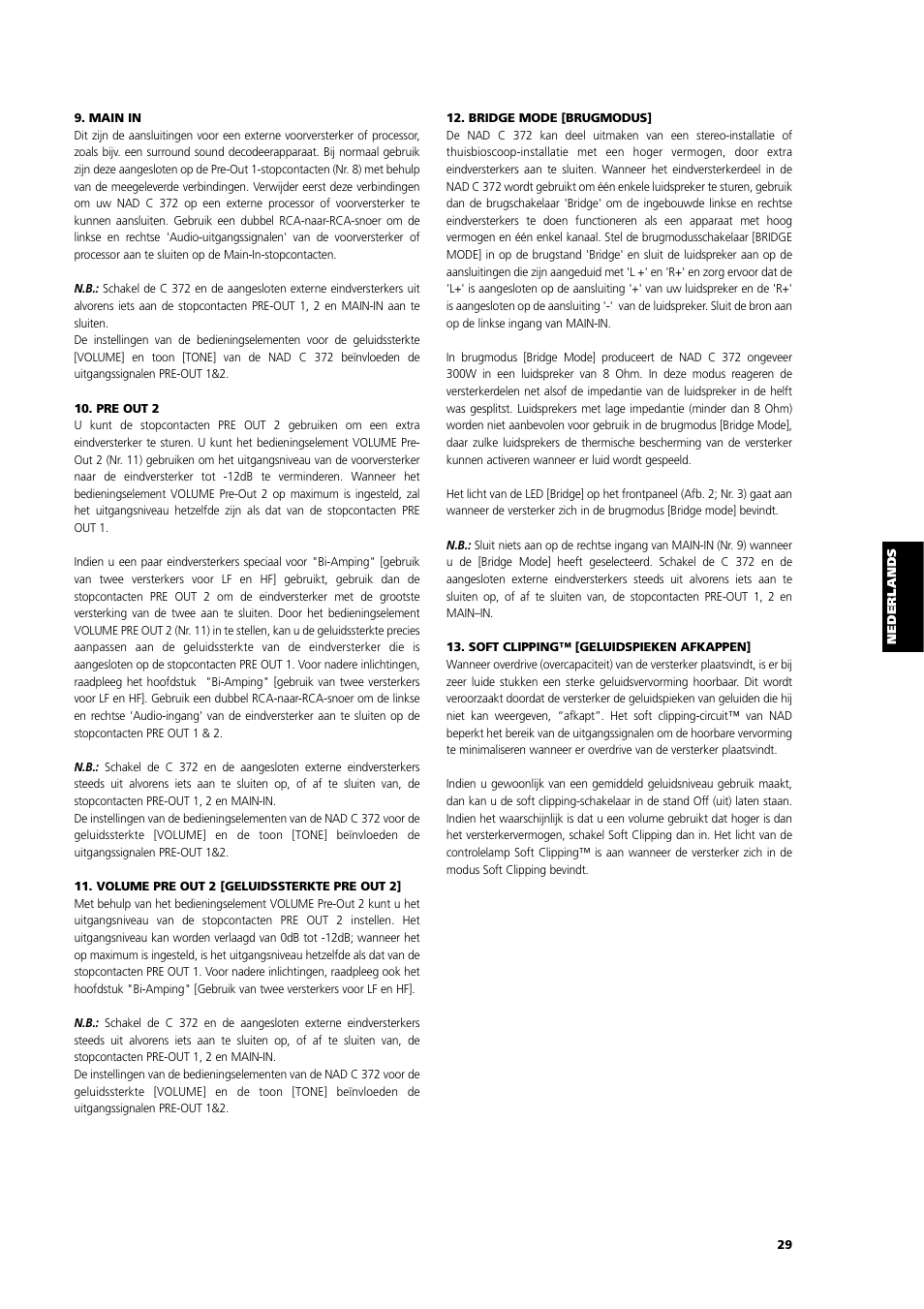 NAD C 372 User Manual | Page 29 / 68
