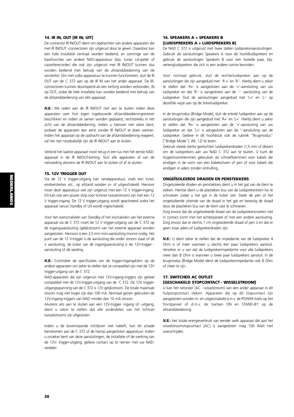 NAD C 372 User Manual | Page 30 / 68