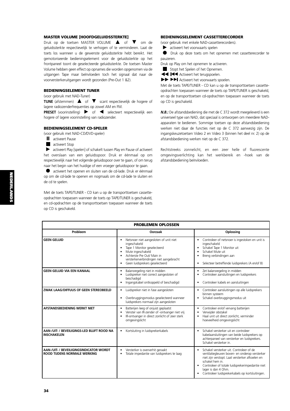 NAD C 372 User Manual | Page 34 / 68