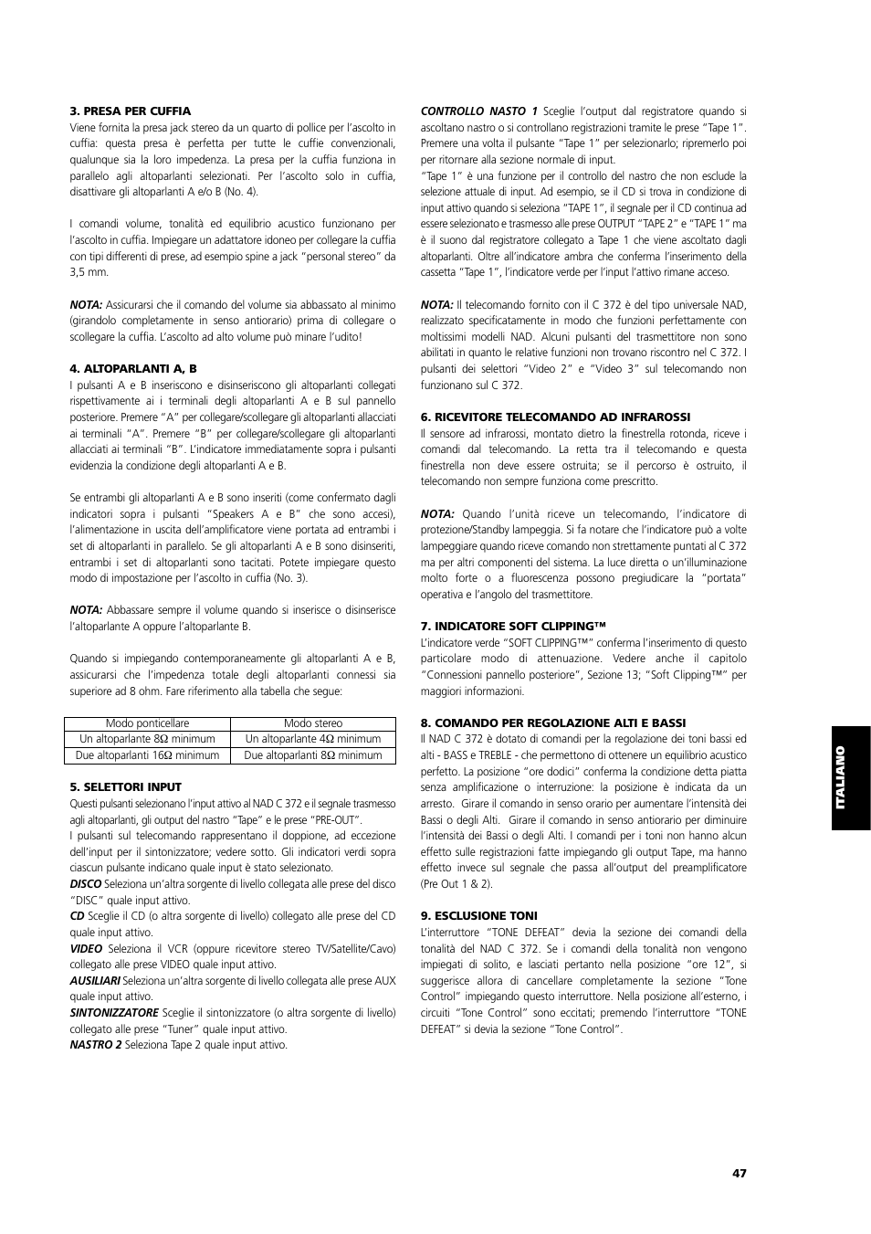 NAD C 372 User Manual | Page 47 / 68