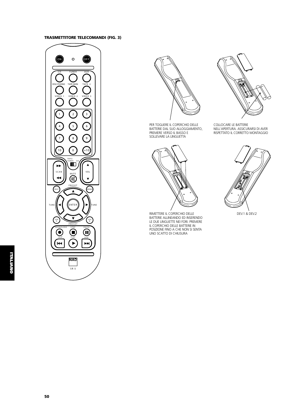 Dev1 dev2 | NAD C 372 User Manual | Page 50 / 68