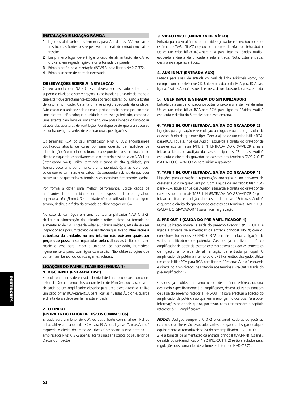 NAD C 372 User Manual | Page 52 / 68