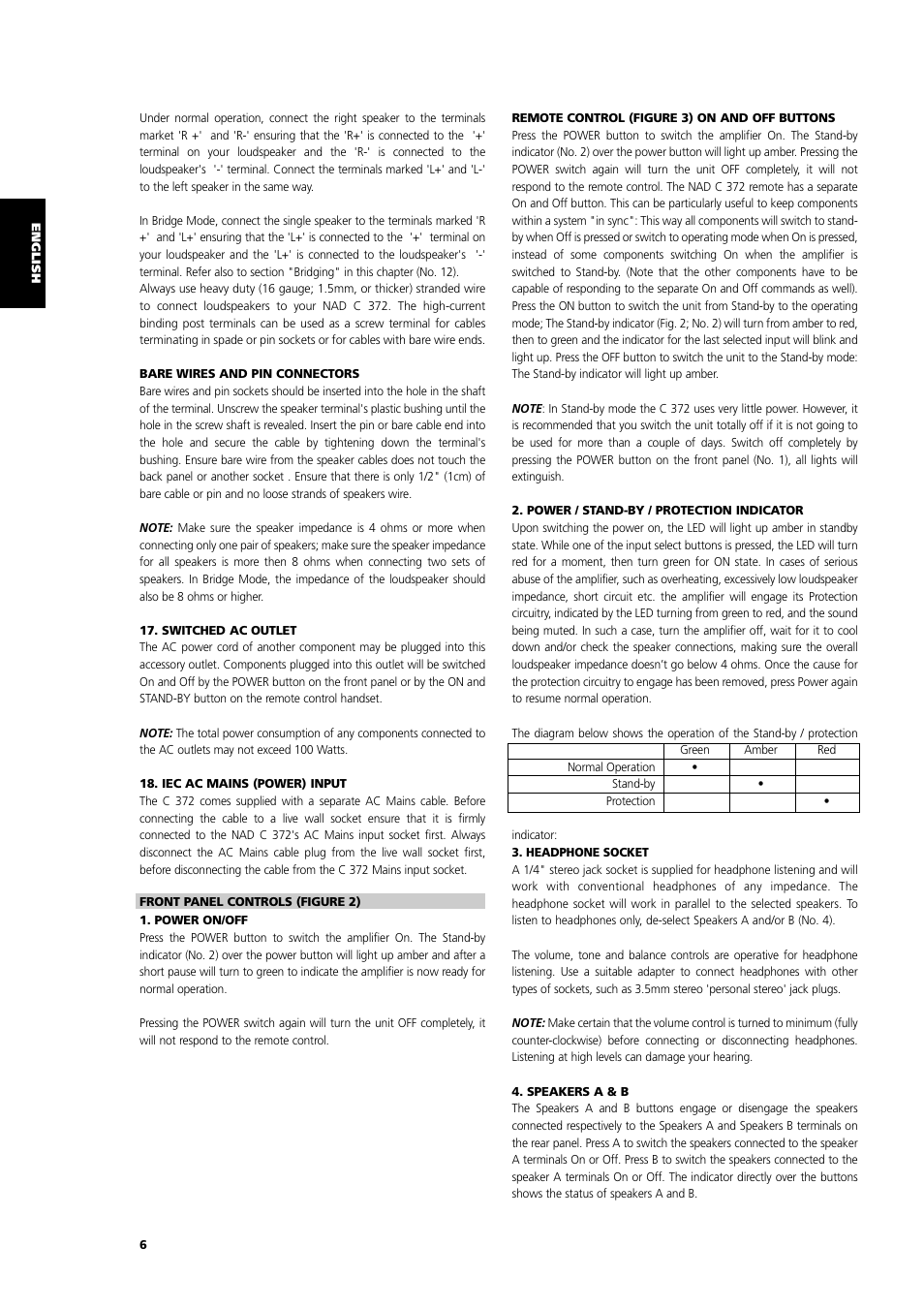 NAD C 372 User Manual | Page 6 / 68