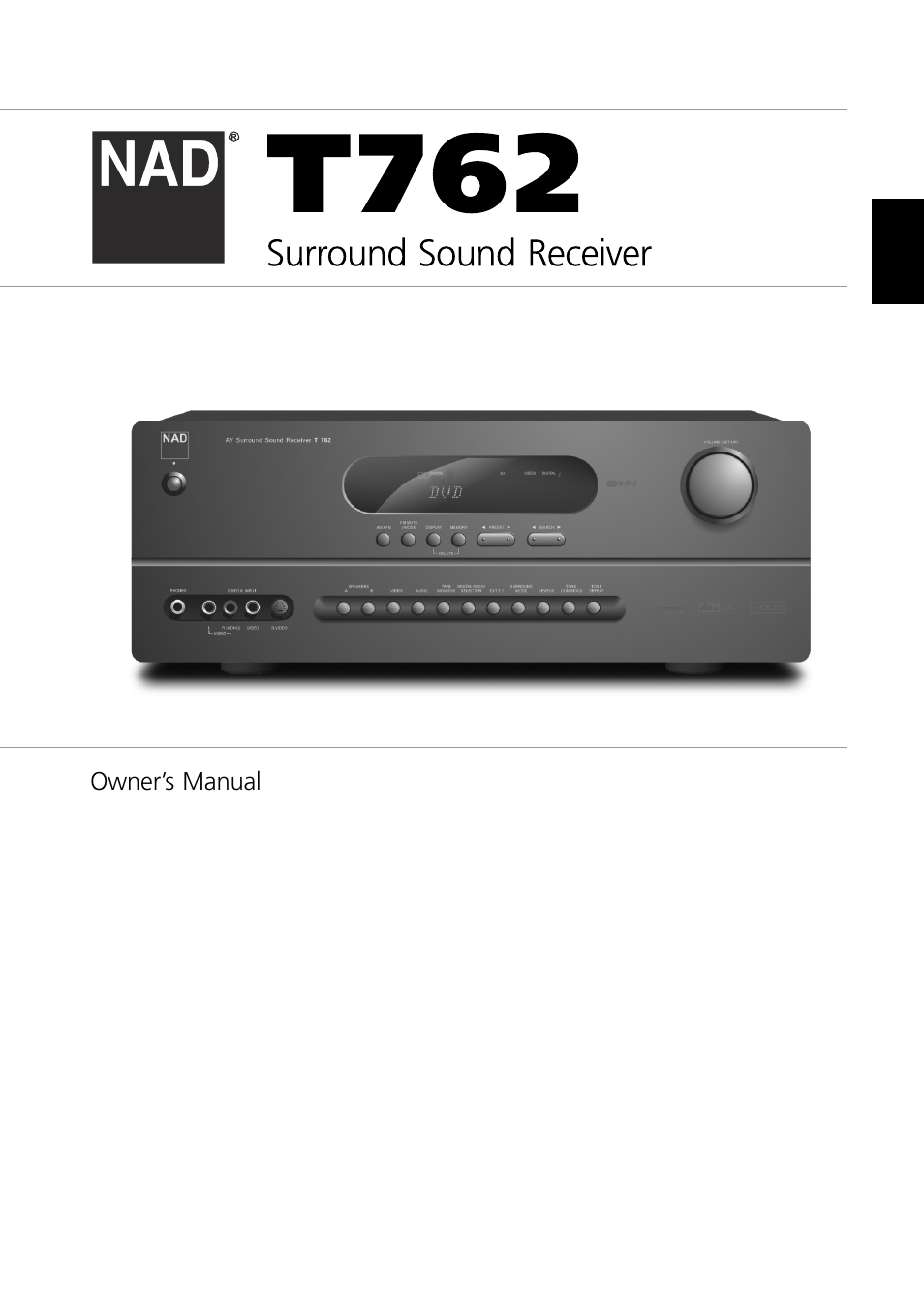 NAD T762 User Manual | 29 pages