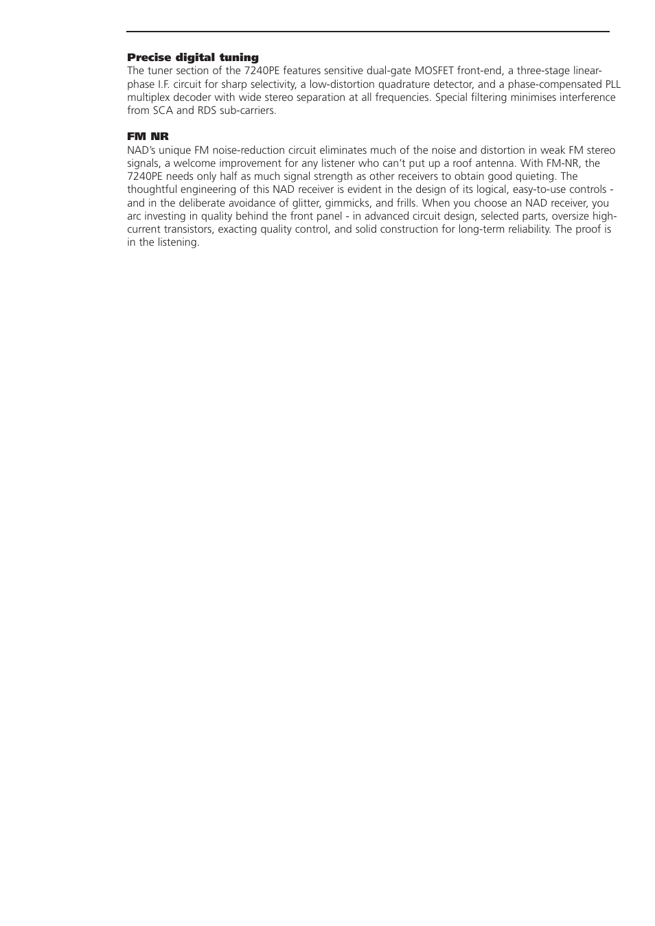 NAD 7240PE User Manual | Page 2 / 4