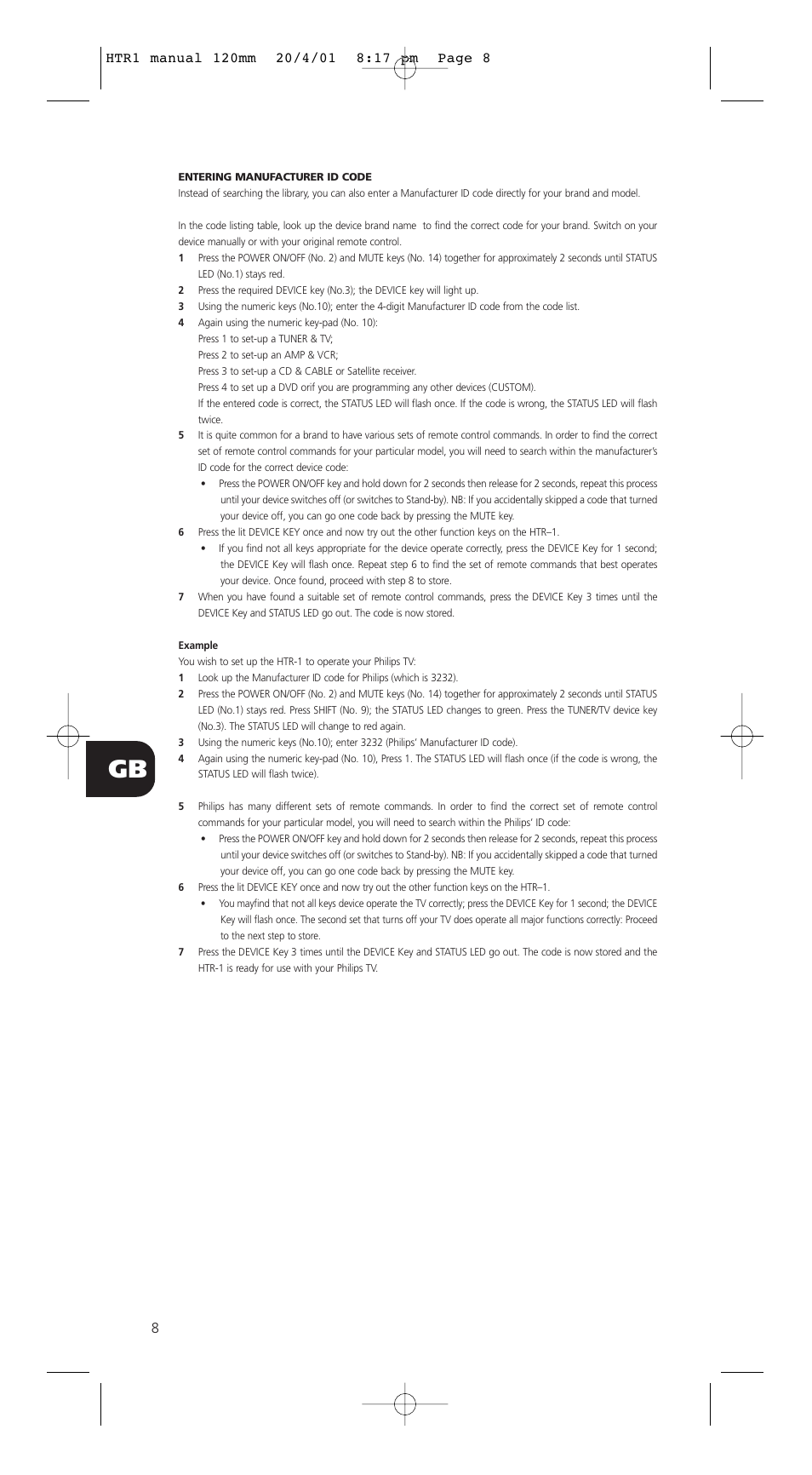 NAD HTR-1 User Manual | Page 8 / 16