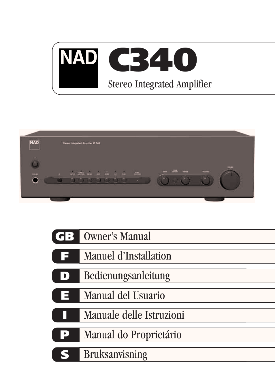 NAD C340 User Manual | 36 pages