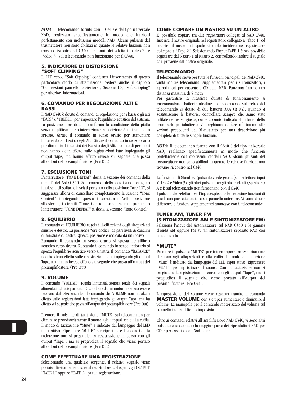 NAD C340 User Manual | Page 24 / 36