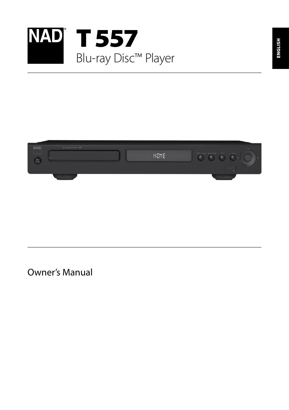 NAD Blu-ray Disc Player T557 User Manual | 28 pages