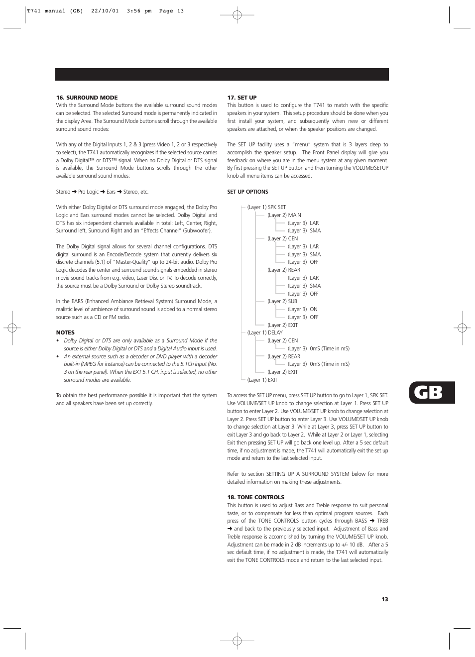 NAD T741 User Manual | Page 13 / 20