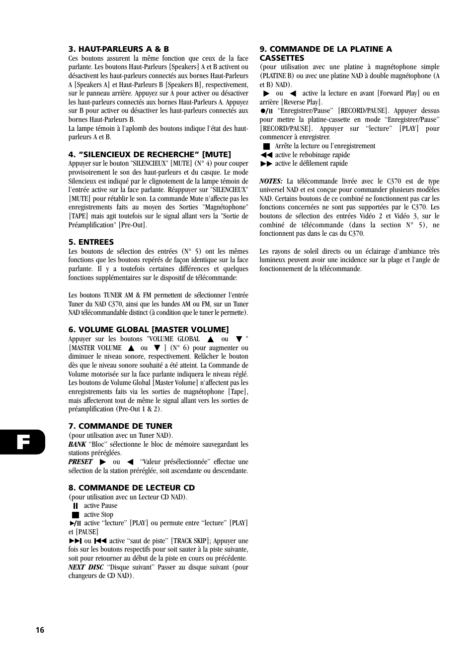 NAD C370 User Manual | Page 16 / 56