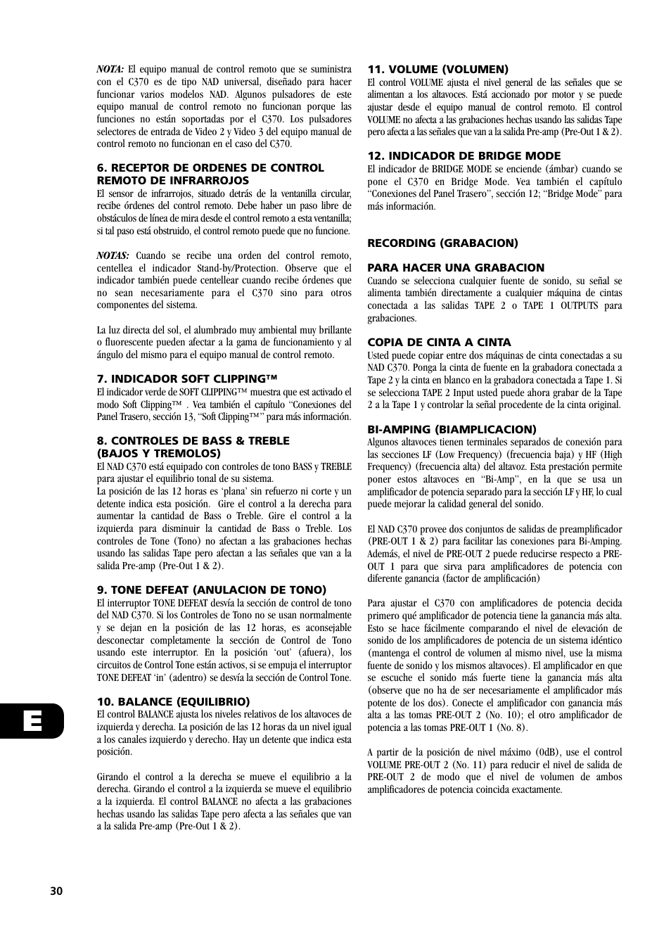 NAD C370 User Manual | Page 30 / 56