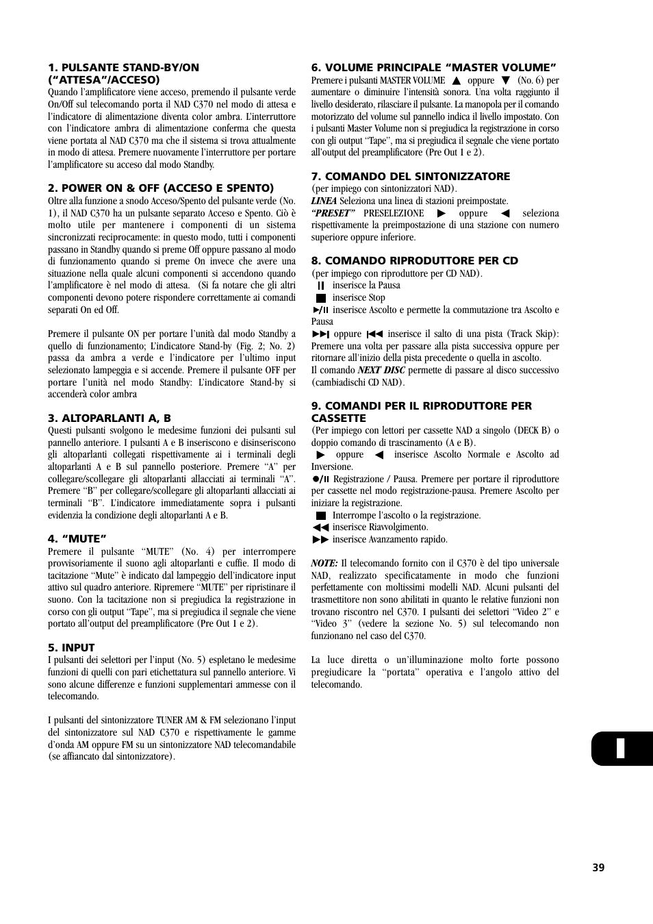 NAD C370 User Manual | Page 39 / 56