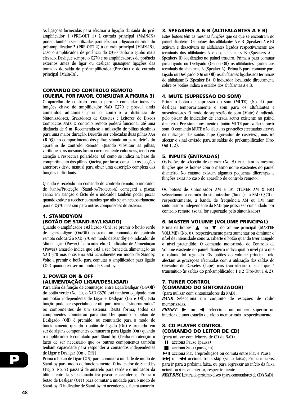 NAD C370 User Manual | Page 48 / 56