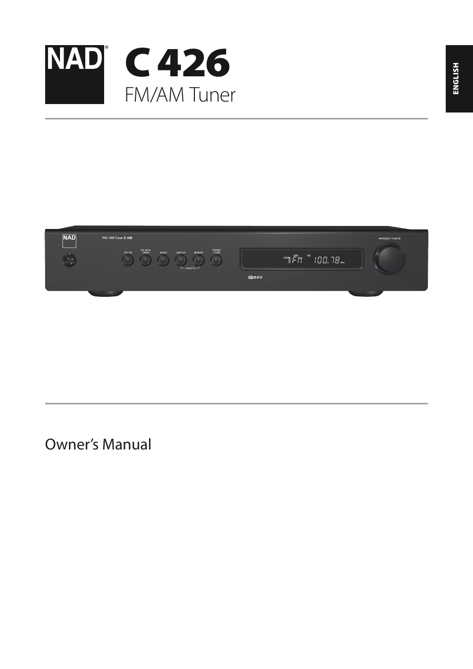 NAD C426 User Manual | 14 pages